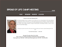 Tablet Screenshot of breadoflifecampmeeting.org